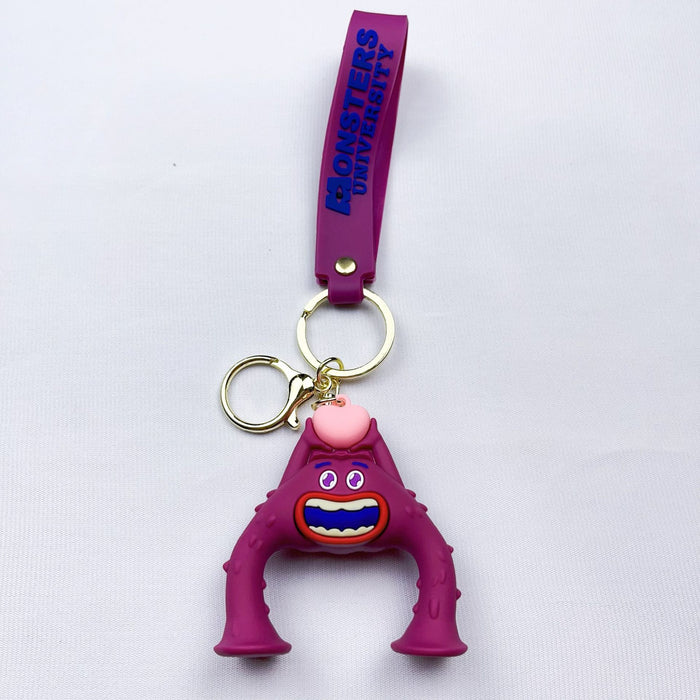 Wholesale Cartoon One-eyed Keychain Pendant Cute Keychain Silicone Doll Monsters University Series Pendant JDC-KC-YaEn004