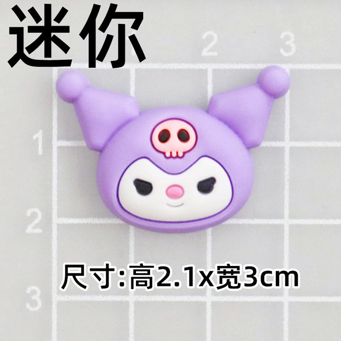 Wholesale 10pcs Cartoon Slippers Accessories Phone Case PIAD Set Hairpin Decorative PVC Soft Adhesive Patch