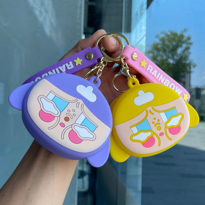 Wholesale Silicone coin purse, couple zipper, coin purse, headphone storage bag, small gift