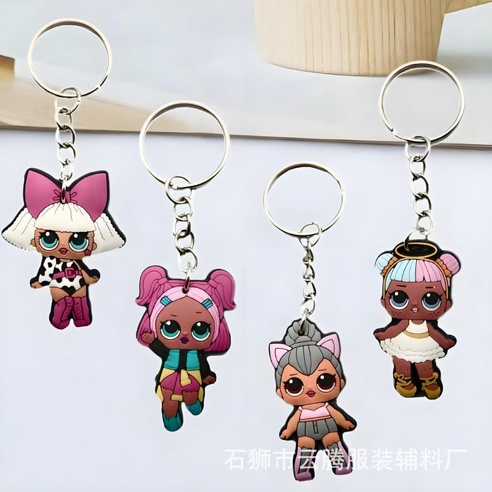 Wholesale 10 pcs Cute Girl Series Key Chain Pendants