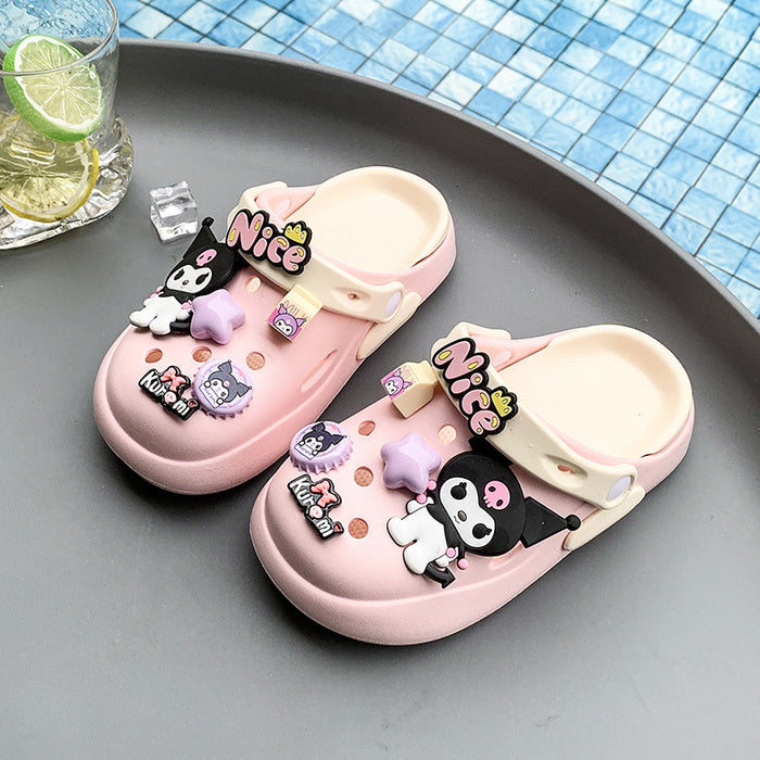 Wholesale Slippers Cartoon Double Color All-match Hole Shoes Soft Sole Non-slip Toe Sandals