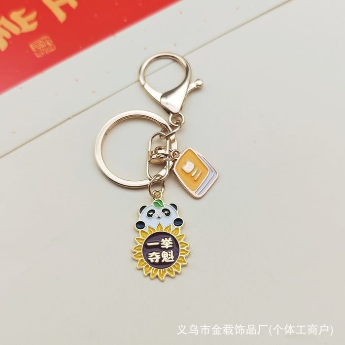 Wholesale Cute Panda Creative Font Keychain Student Backpack Hanging Decoration Small Gift