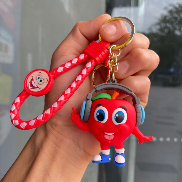 Wholesale Fruit keychain cute doll backpack hanging car decoration