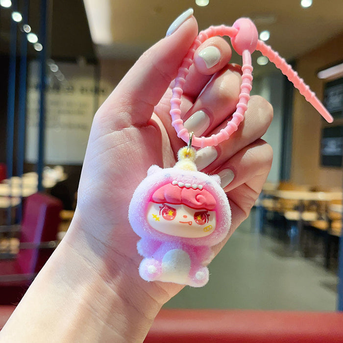 Wholesale Cartoon Flocked  Bear Pendant Cute Bag Desktop Decoration