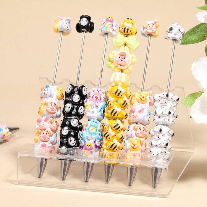 Wholesale Fashion Cartoon Bear Ballpoint Pen Resin Bead DIY Craft Gift minimum quantity: 5