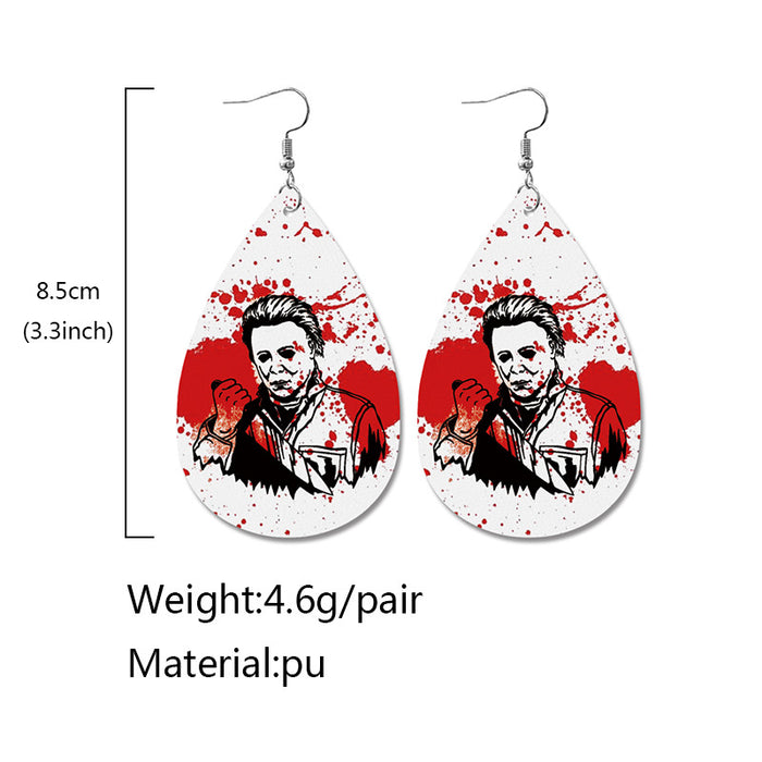 Wholesale  Earrings Horror Movie Characters Blood Exaggerated Dark Wind Holiday Gifts Cross-border New Earrings