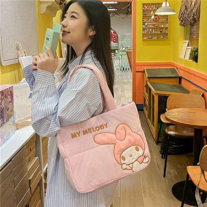 Wholesale New Style Cartoon Down Cloth Handbag Small Dog Shoulder Bag Cute Rabbit Tote Bag Birthday Gift JDC-SD-ZeZ002