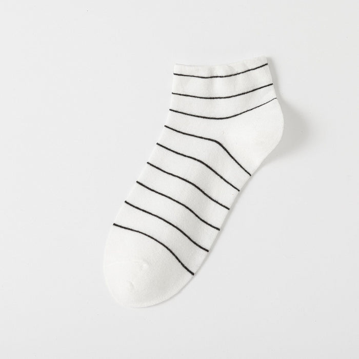 Wholesale Socks simple striped breathable cotton short socks