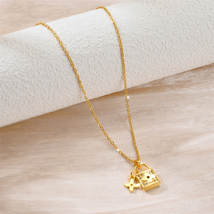 Wholesale Fashionable temperament, titanium steel necklace, niche design, necklace pendant jewelry