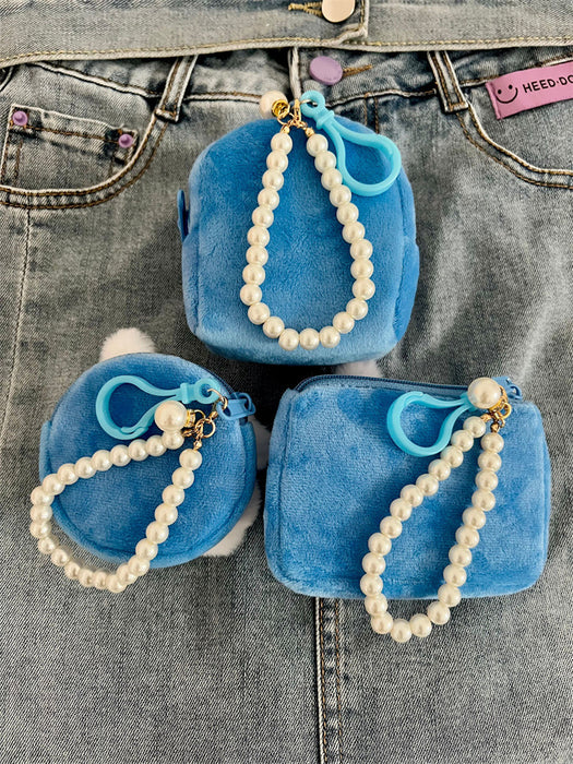 Wholesale 3D cute cartoon character square plush mini wallet