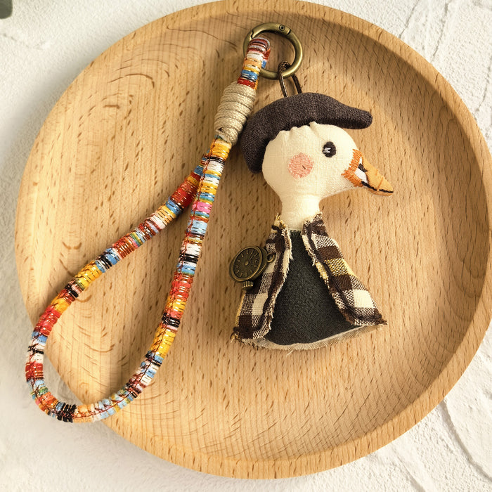 Wholesale Handmade Cartoon Animal Fabric Keychain Bag Charm - Cute Little Bear Pig Duck MOQ≥2