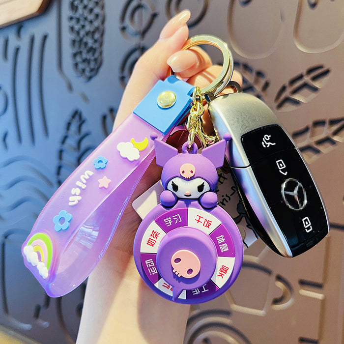 Wholesale Cartoon Cute Spinning PVC Keychains JDC-KC-Hangl007