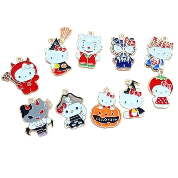 Wholesale 10pcs Alloy Oil Drip Pendant Jewelry DIY Earrings Pendant