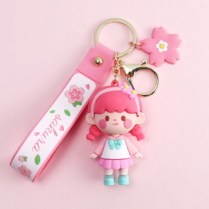 Wholesale PVC Cartoon Cute Doll Keychain JDC-KC-Yid022