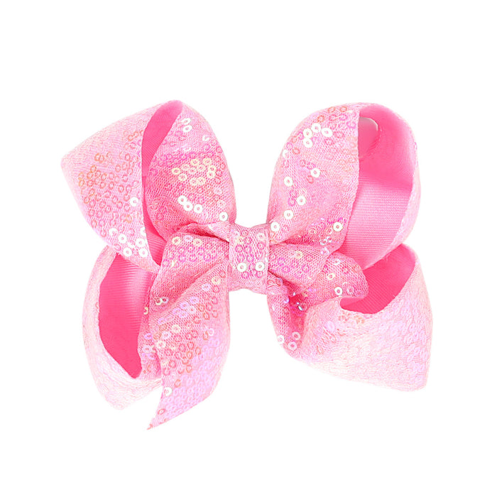 Wholesale Children's jewelry 5-inch sequin bow hair clip with hairpin