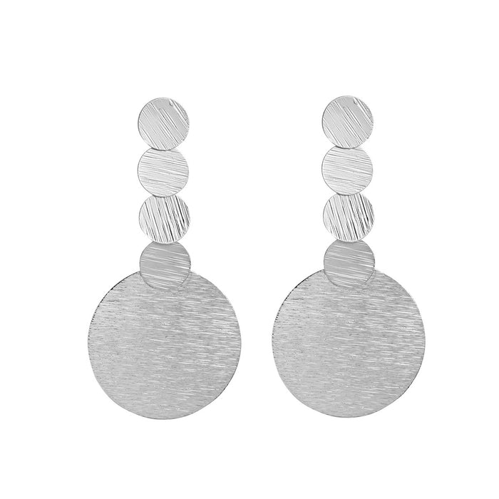 Wholesale New Light Luxury Exaggerated Circular Splicing Earrings with Geometric Style, Versatile Earrings and Earrings