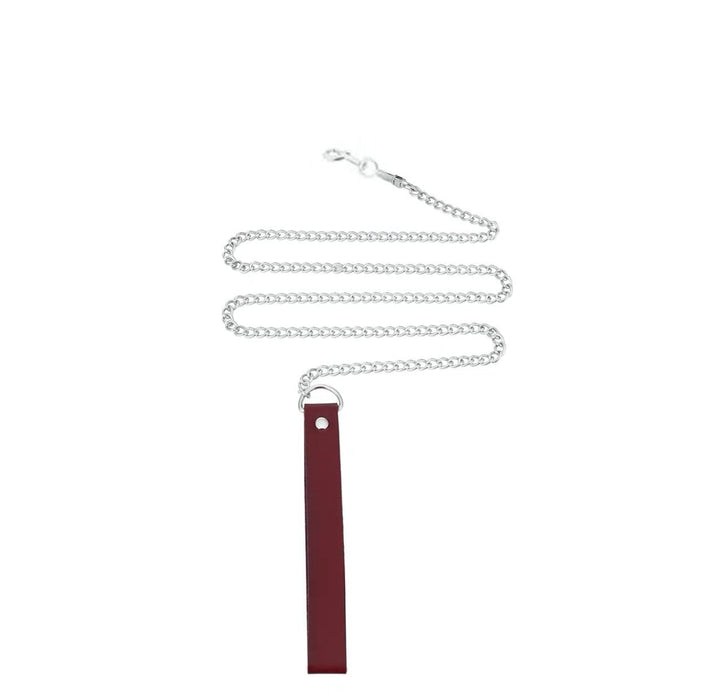 Collar de cuerda de tracción roja de cuero al por mayor correa del cuello JDC-ne-yiwei004