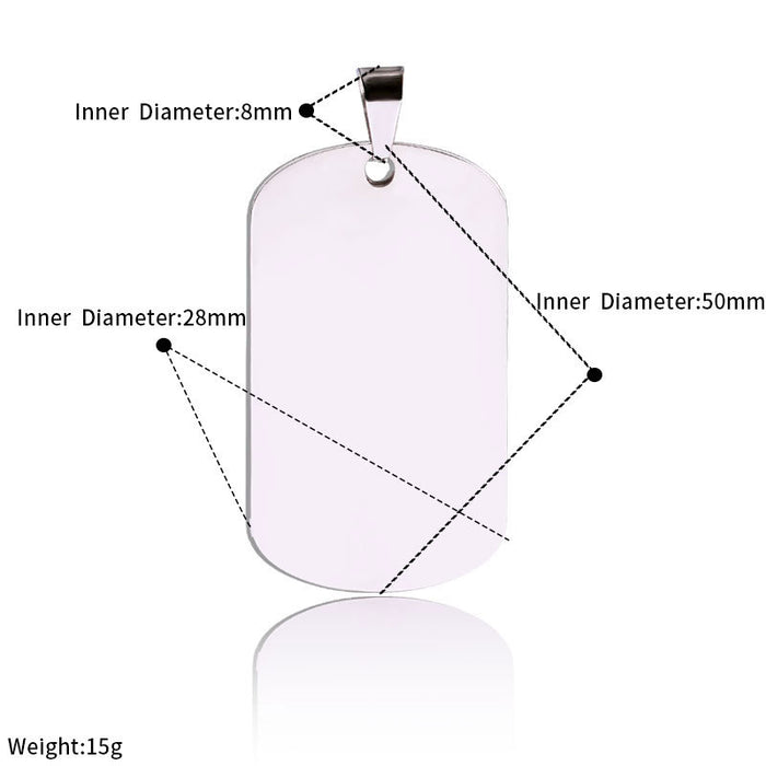 Wholesale Gold, silver, black hang tag carving stainless steel identity tag