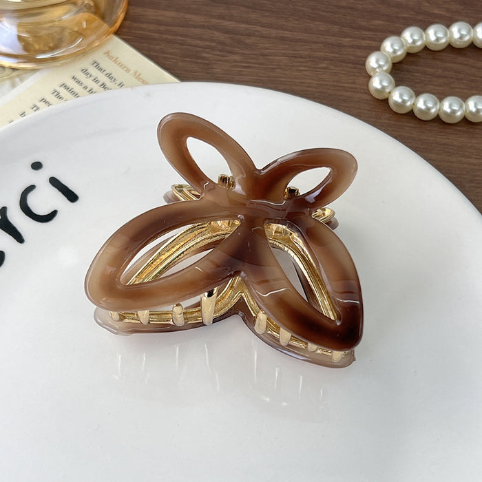 Wholesale Trendy Hollow Butterfly Acetate Hair Claw Clip Tortoise Shell Chic Everyday Hair Accessory