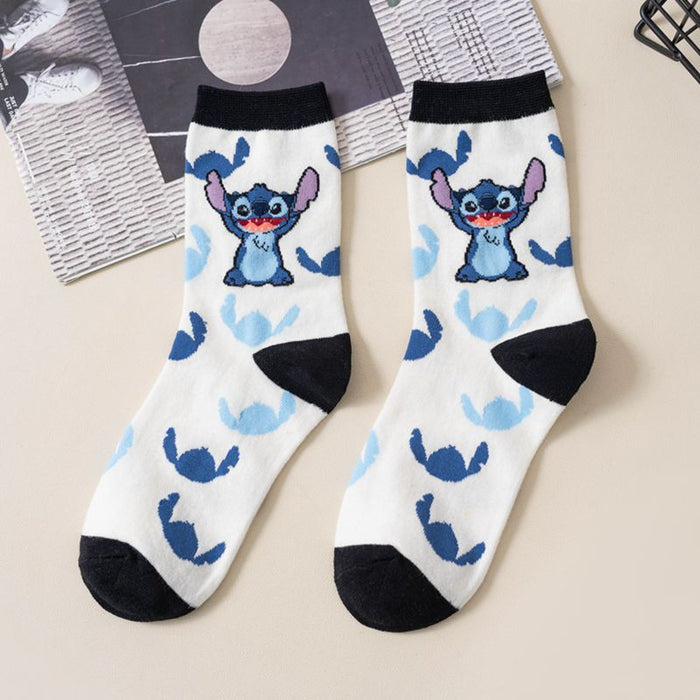 Wholesale New socks with a cute cartoon cartoon cartoon style, women's socks in the middle tube, long tube socks