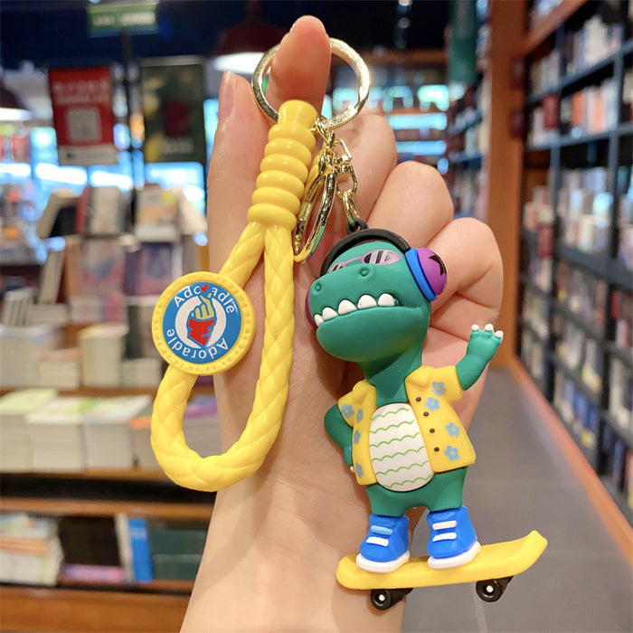 Wholesale Keychain music 3D silicone figurine pendant car ornament