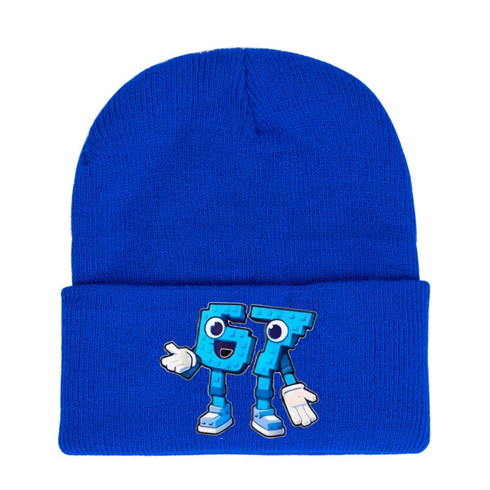 Wholesale Letter pattern knitted hat wool hat warm hat