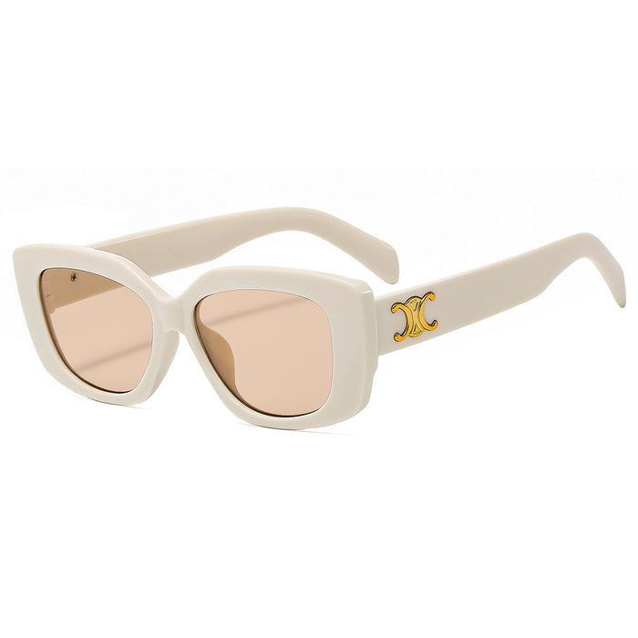 Wholesale Retro sunglasses, high-end glasses, new large frame rectangular sunshade and sun protection sunglasses