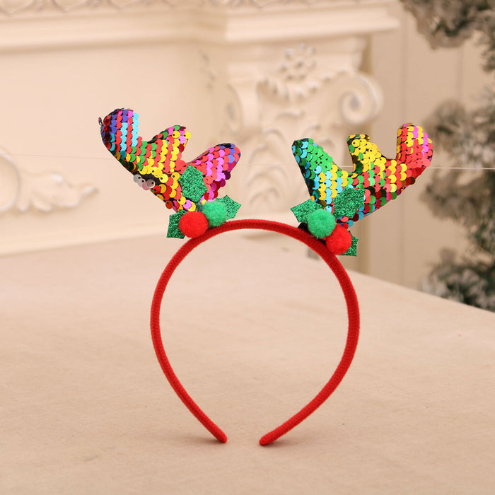 Wholesale Cartoon Christmas head buckle head hoop Christmas decorations party gifts Christmas antlers