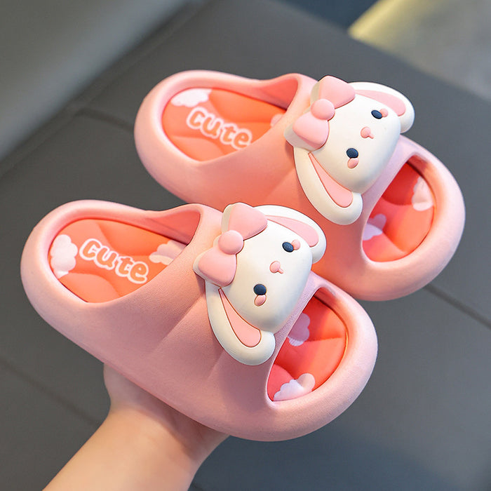 Wholesale Summer Girls Slippers Princess Cartoon Indoor Non-slip Bathroom Bath Cute Soft Bottom Children Slippers JDC-SP-Langd007