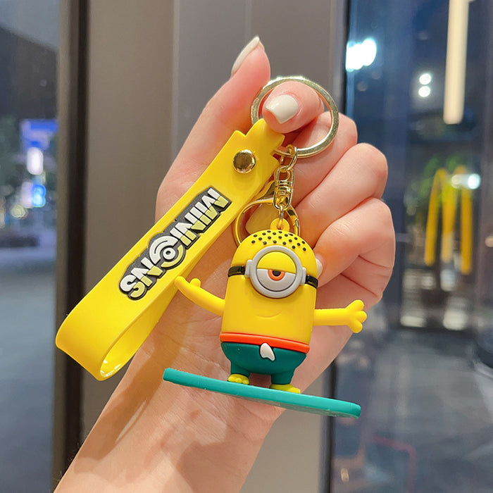 Wholesale Surfing Doll Keychain Beach Skateboard Doll