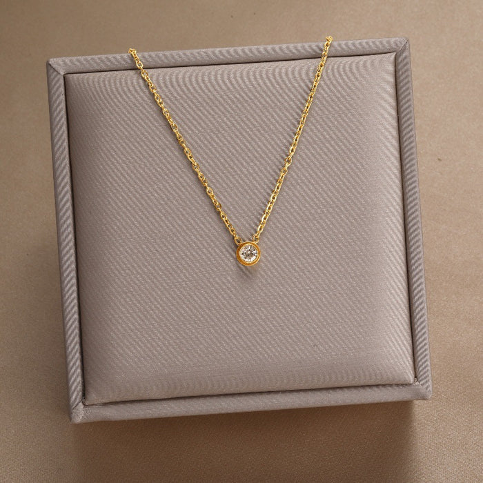 Wholesale Fade-Resistant Sweater Chain — Niche,  Light Luxury  and Sophisticated Titanium Steel Necklace