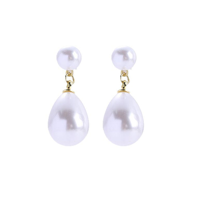 Wholesale Advanced design, pearl earrings, temperament, silver needle earrings