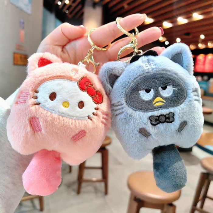 Wholesale Cute plush keychain pendant cartoon doll ornaments key chain claw machine gift