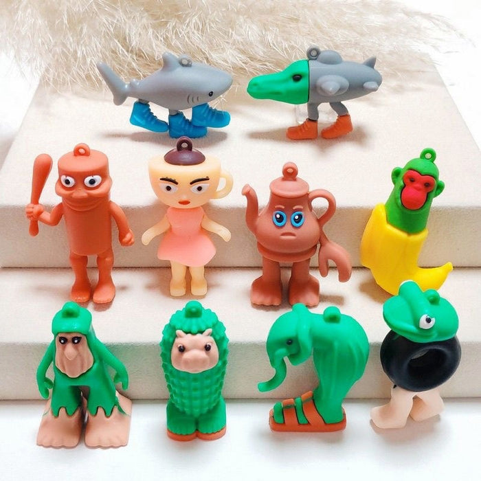 Wholesale Keychain pendant abstract shape school bag pendant