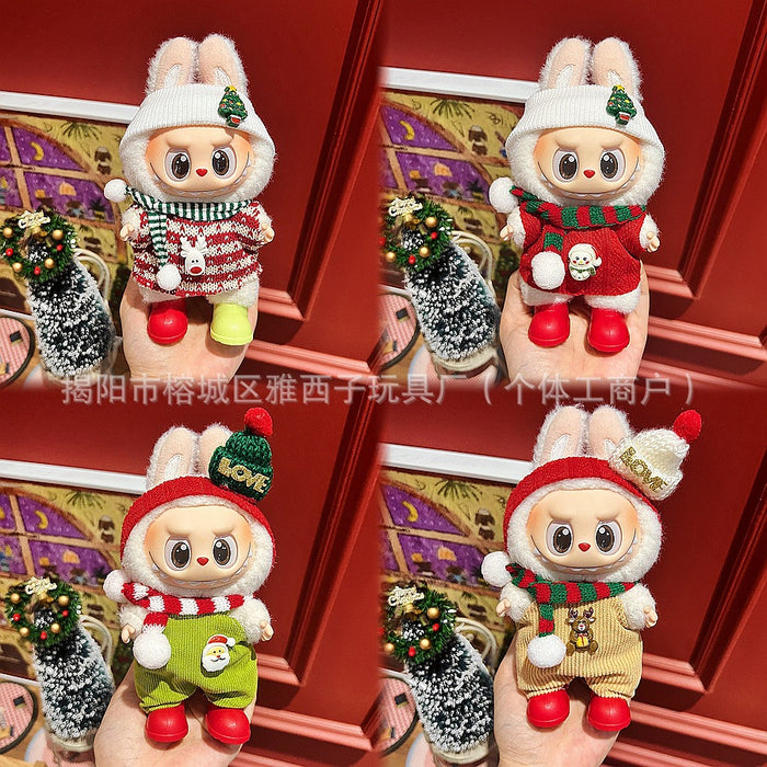 Wholesale Plush doll sweater with pendant and Christmas doll clothes
