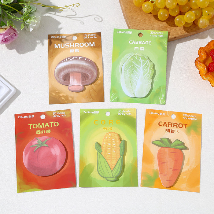 Wholesale Creative Cartoon Cute Vegetable Sticky Notes