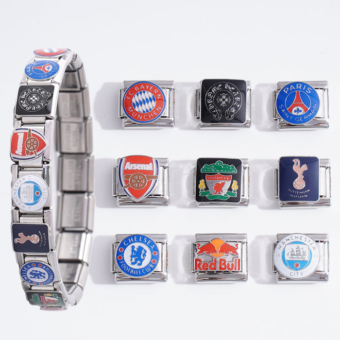 Wholesale Module Bracelet Football Club Series DIY Removable Assembly Single Module Jewelry Wholesale