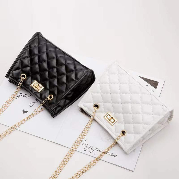 Wholesale Bag Diamond Grid Single Shoulder Small Square Bag Embroidered Chain Bag for Women JDC-SD-XJ002