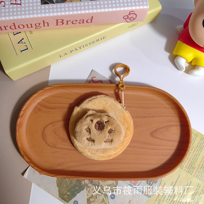 Wholesale Earphone bag, cute cartoon plush coin wallet, storage key bag