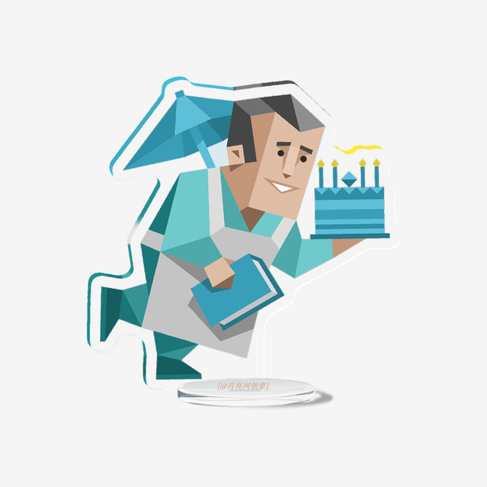 Wholesale Classic Figure Sandwich Acrylic Keychain Vertical