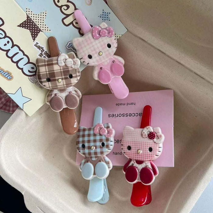 Wholesale Cartoon Plaid Cute Long Billed Duck Clip