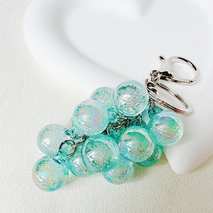 Wholesale Acrylic Grape Cluster Keychain - Cute Fruit Simulated Design MOQ≥6
