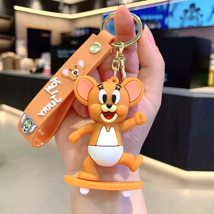 Wholesale Skateboard Key Chain Cartoon Doll School Bag Pendant Cute Pendant Small Gift