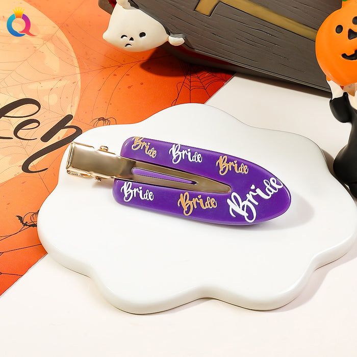 Wholesale Halloween Ghost Resin Hairpin JDC-HC-Yiyue006