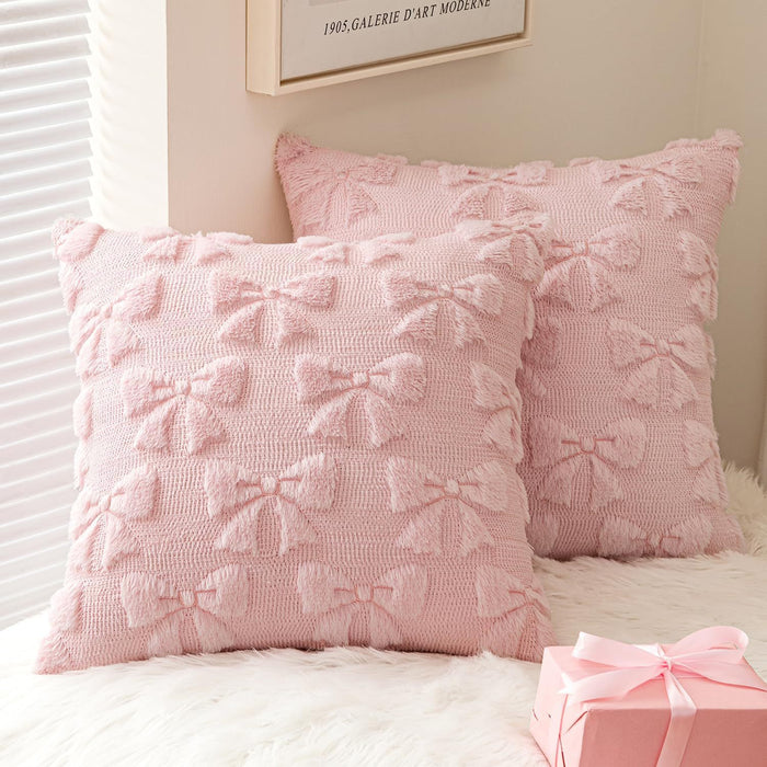 Wholesale Christmas Pillow Solid Color Quilted Plush Pillowcase