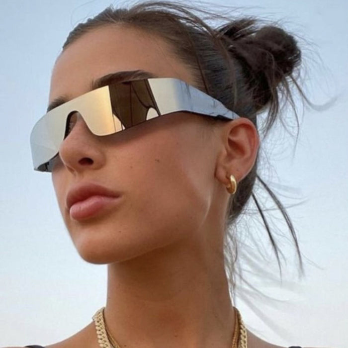 Wholesale Punk style sunglasses Outdoor cycling one-piece sunglasses