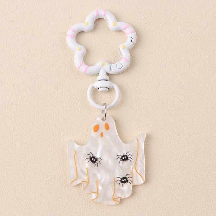 Wholesale  Series Pumpkin Skull Acrylic Keychain Color Ghost Hanging Ornaments
