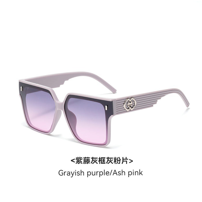 Wholesale Large frame high-end sunscreen sunglasses square slimming driving sunglasses