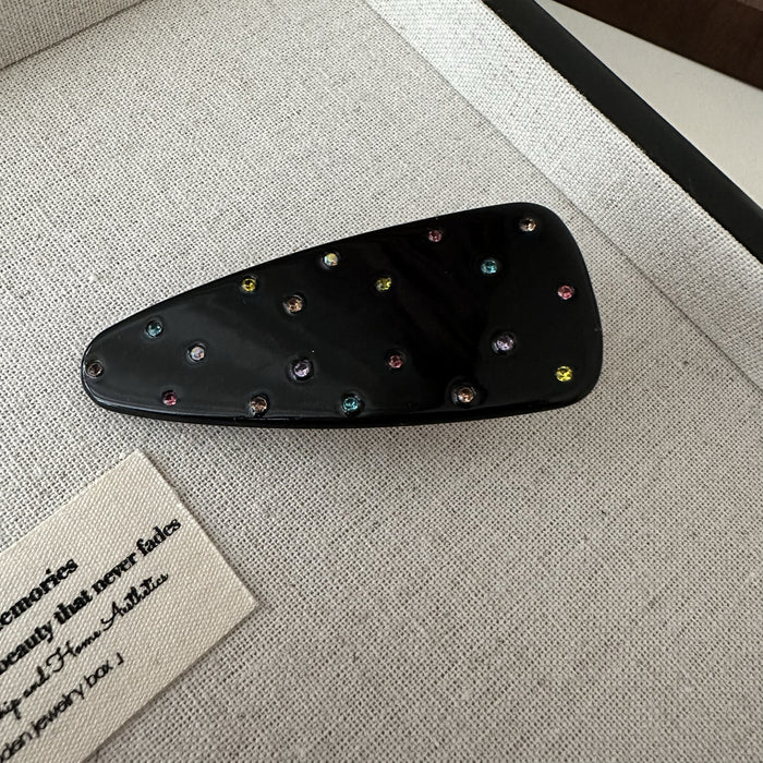 Wholesale Color diamond hair clip with simple side fringe clip