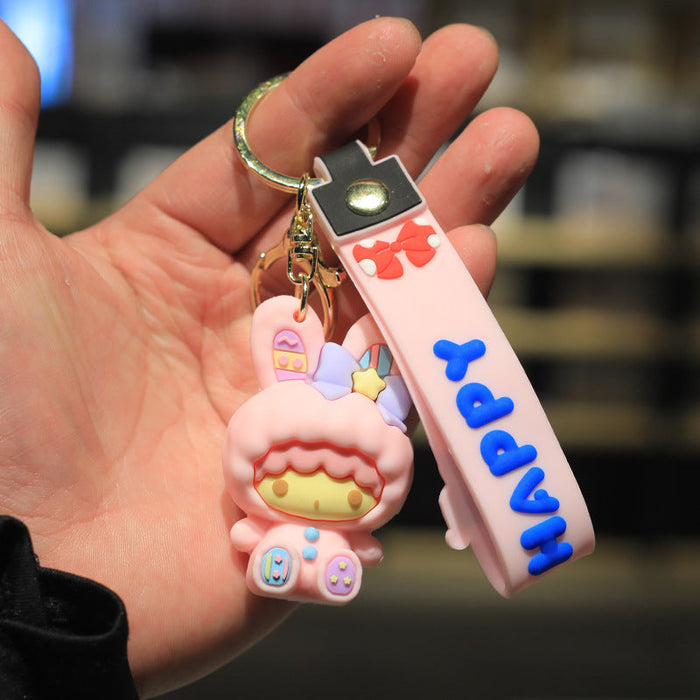 Wholesale Pink Cartoon Keychain JDC-KC-NiuTe001
